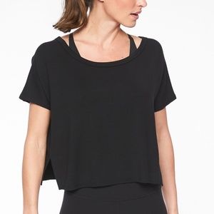 ATHLETA Unwind Crop Oversized Sweatshirt Top